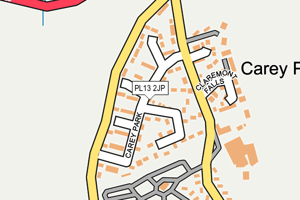 PL13 2JP map - OS OpenMap – Local (Ordnance Survey)