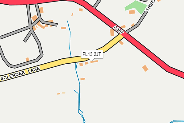 PL13 2JT map - OS OpenMap – Local (Ordnance Survey)