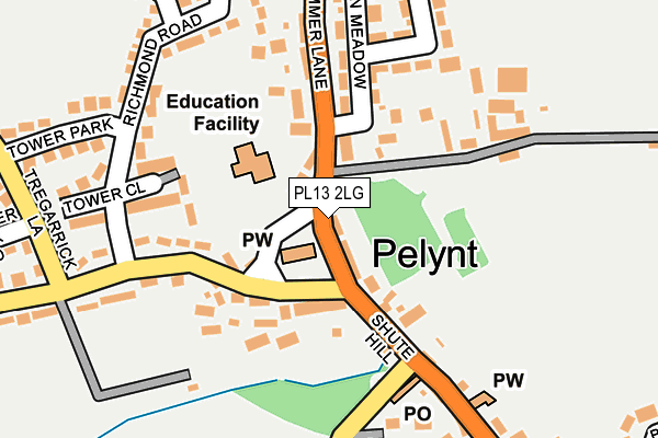 PL13 2LG map - OS OpenMap – Local (Ordnance Survey)