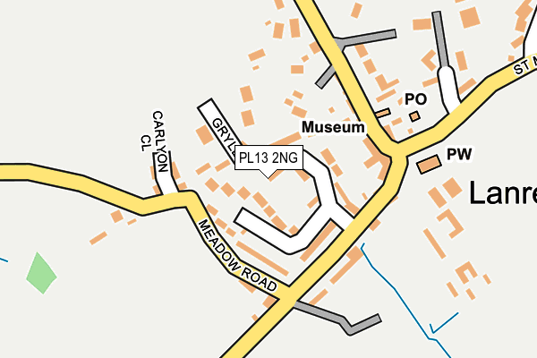 PL13 2NG map - OS OpenMap – Local (Ordnance Survey)