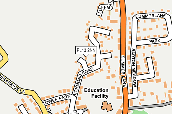 PL13 2NN map - OS OpenMap – Local (Ordnance Survey)