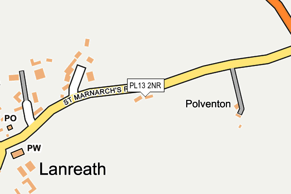 PL13 2NR map - OS OpenMap – Local (Ordnance Survey)