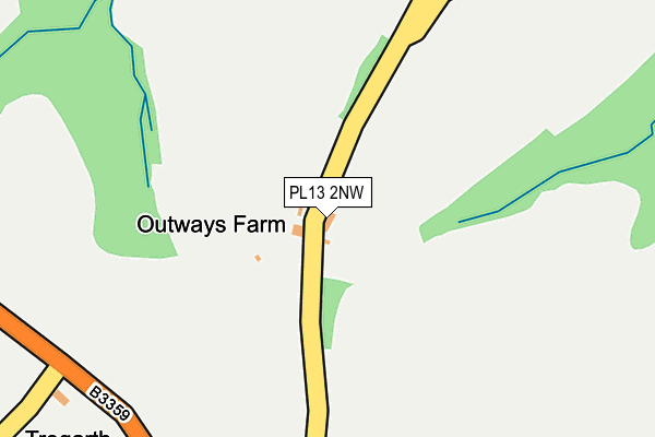 PL13 2NW map - OS OpenMap – Local (Ordnance Survey)