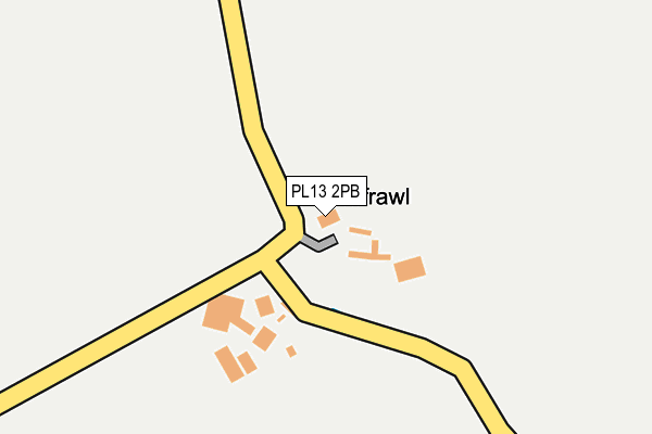 PL13 2PB map - OS OpenMap – Local (Ordnance Survey)