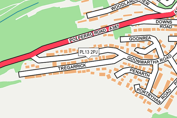 PL13 2PJ map - OS OpenMap – Local (Ordnance Survey)