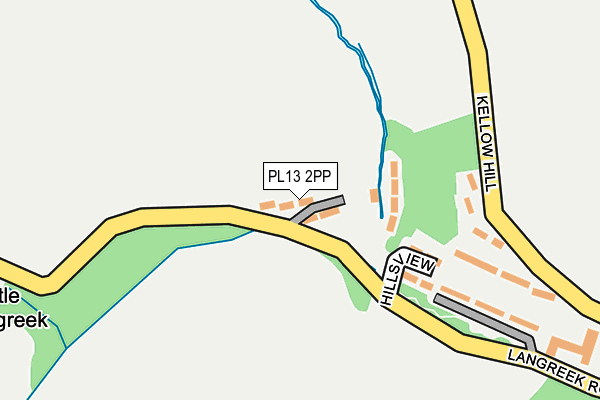 PL13 2PP map - OS OpenMap – Local (Ordnance Survey)