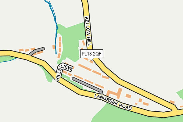 PL13 2QF map - OS OpenMap – Local (Ordnance Survey)