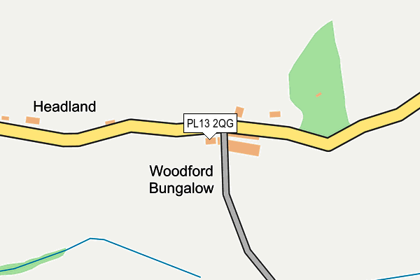 PL13 2QG map - OS OpenMap – Local (Ordnance Survey)