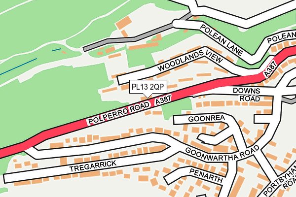 PL13 2QP map - OS OpenMap – Local (Ordnance Survey)