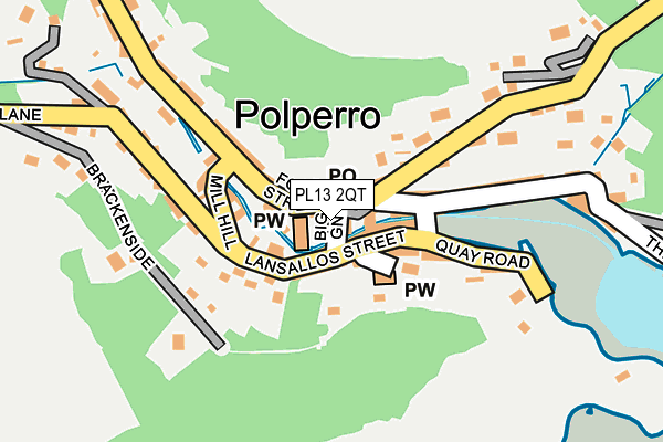 PL13 2QT map - OS OpenMap – Local (Ordnance Survey)