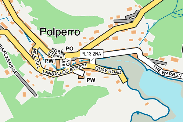 PL13 2RA map - OS OpenMap – Local (Ordnance Survey)