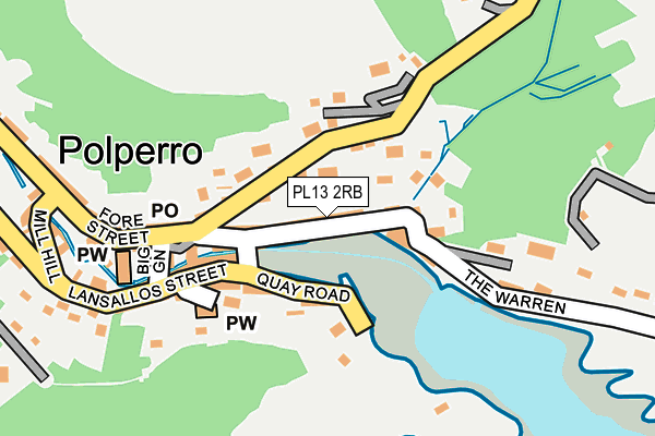 PL13 2RB map - OS OpenMap – Local (Ordnance Survey)