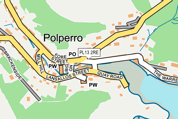 PL13 2RE map - OS OpenMap – Local (Ordnance Survey)