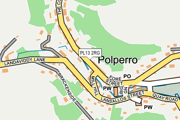 PL13 2RG map - OS OpenMap – Local (Ordnance Survey)