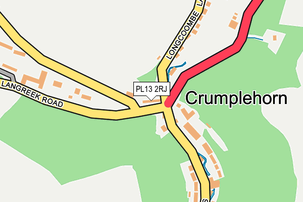 PL13 2RJ map - OS OpenMap – Local (Ordnance Survey)