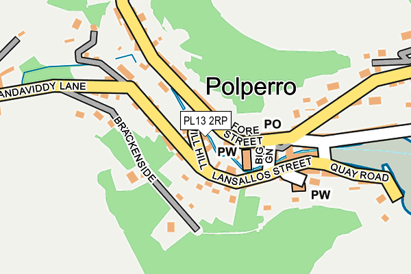 PL13 2RP map - OS OpenMap – Local (Ordnance Survey)