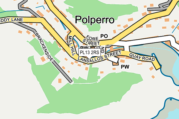 PL13 2RS map - OS OpenMap – Local (Ordnance Survey)