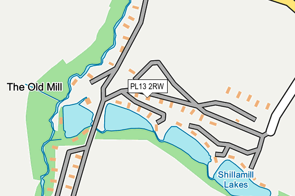 PL13 2RW map - OS OpenMap – Local (Ordnance Survey)