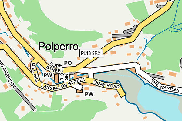 PL13 2RX map - OS OpenMap – Local (Ordnance Survey)
