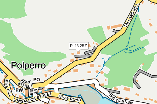 PL13 2RZ map - OS OpenMap – Local (Ordnance Survey)