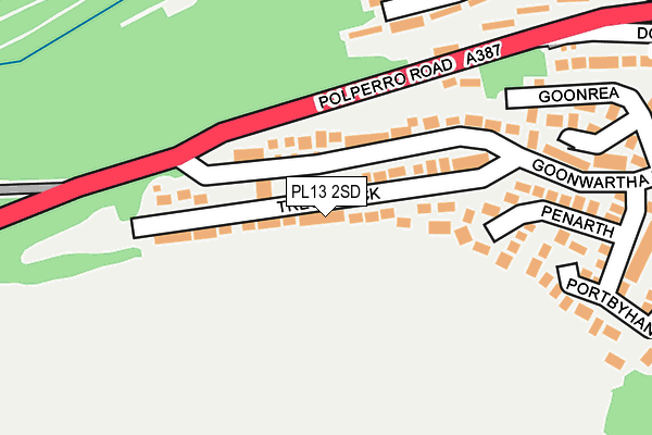 PL13 2SD map - OS OpenMap – Local (Ordnance Survey)