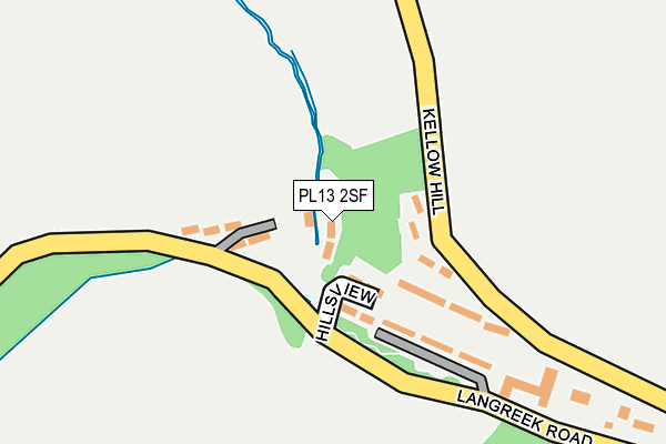 PL13 2SF map - OS OpenMap – Local (Ordnance Survey)