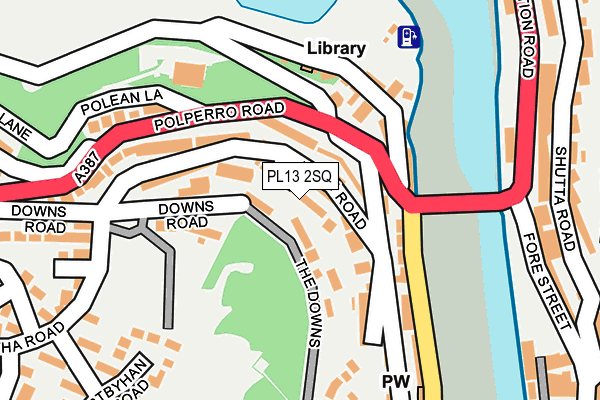 PL13 2SQ map - OS OpenMap – Local (Ordnance Survey)