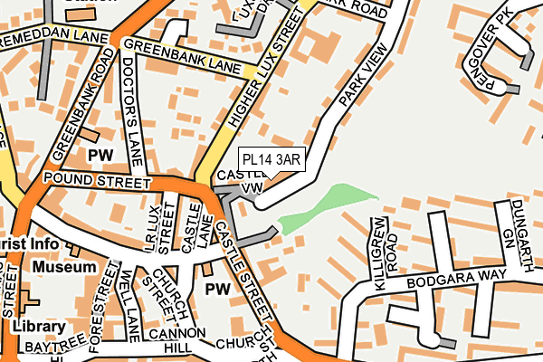 PL14 3AR map - OS OpenMap – Local (Ordnance Survey)