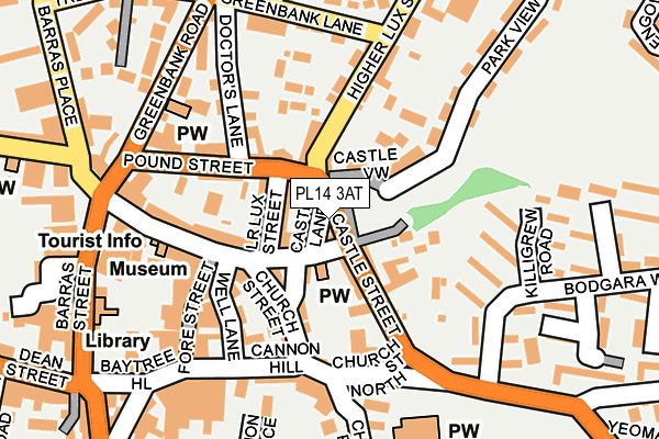 PL14 3AT map - OS OpenMap – Local (Ordnance Survey)