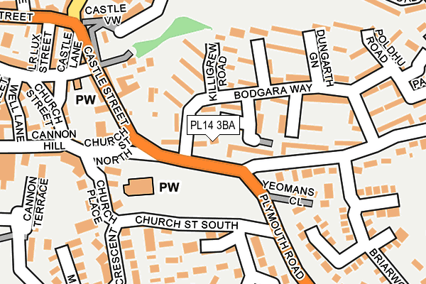 PL14 3BA map - OS OpenMap – Local (Ordnance Survey)