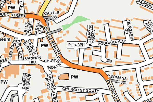 PL14 3BH map - OS OpenMap – Local (Ordnance Survey)