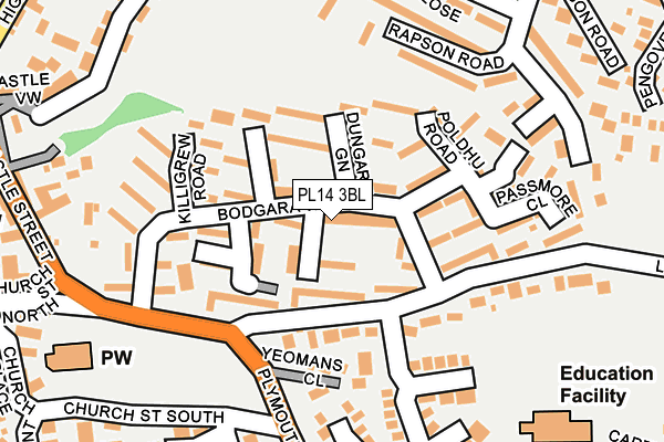 PL14 3BL map - OS OpenMap – Local (Ordnance Survey)