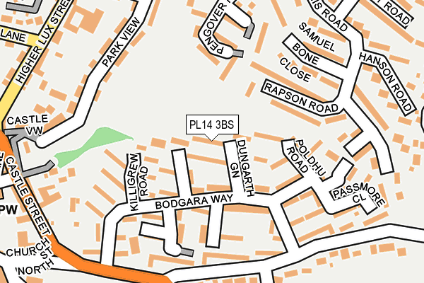 PL14 3BS map - OS OpenMap – Local (Ordnance Survey)