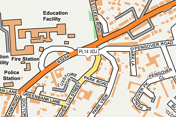 PL14 3DJ map - OS OpenMap – Local (Ordnance Survey)