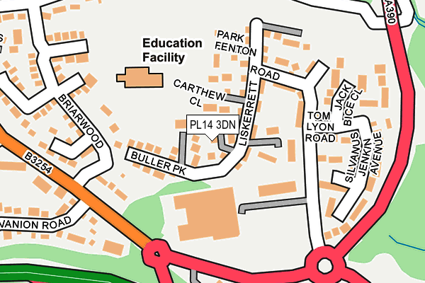 PL14 3DN map - OS OpenMap – Local (Ordnance Survey)