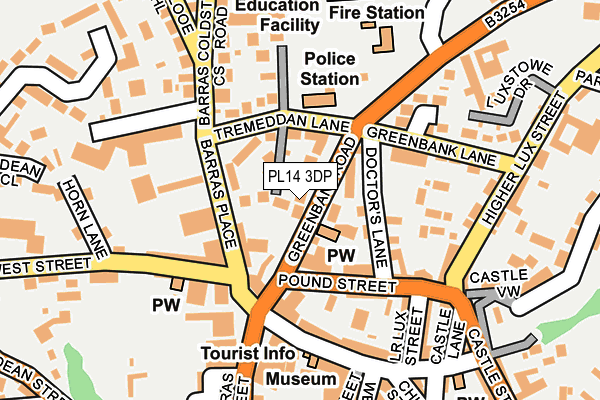 PL14 3DP map - OS OpenMap – Local (Ordnance Survey)