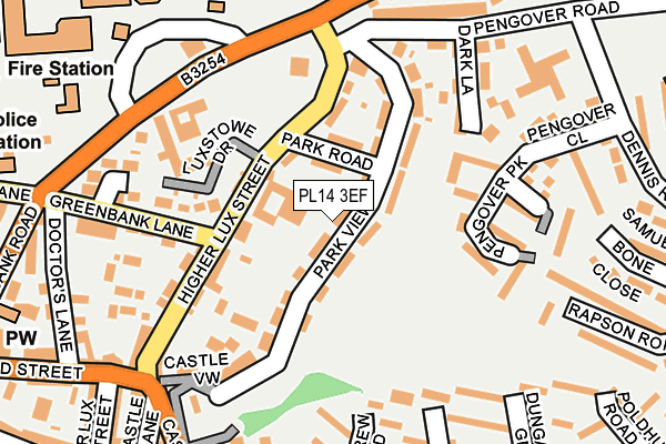 PL14 3EF map - OS OpenMap – Local (Ordnance Survey)
