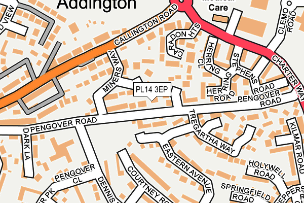 PL14 3EP map - OS OpenMap – Local (Ordnance Survey)