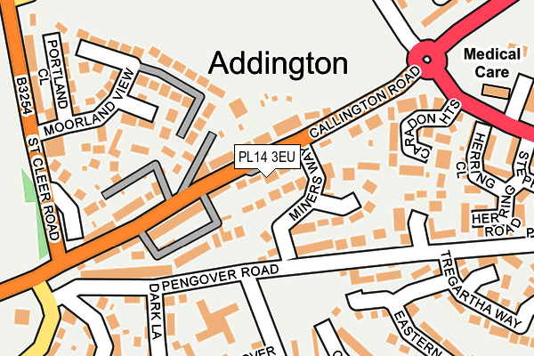 PL14 3EU map - OS OpenMap – Local (Ordnance Survey)