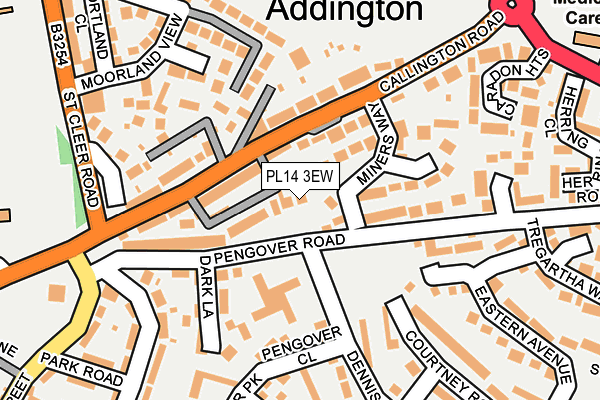 PL14 3EW map - OS OpenMap – Local (Ordnance Survey)