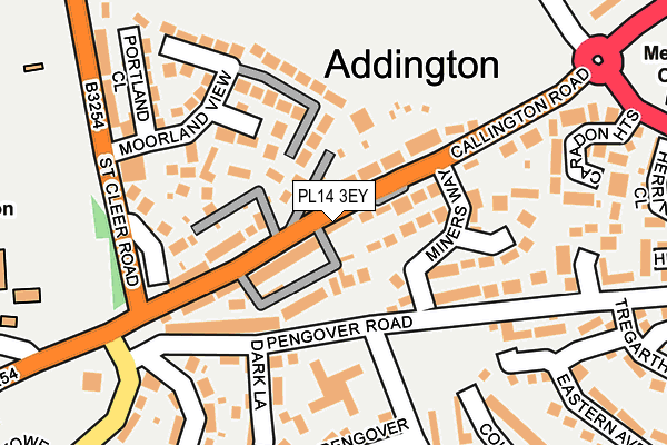 PL14 3EY map - OS OpenMap – Local (Ordnance Survey)