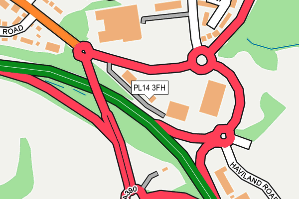 PL14 3FH map - OS OpenMap – Local (Ordnance Survey)
