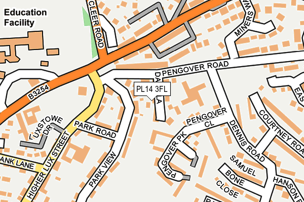 PL14 3FL map - OS OpenMap – Local (Ordnance Survey)