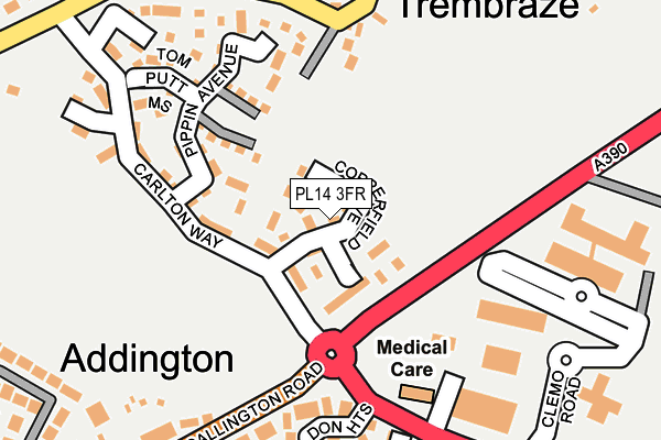 PL14 3FR map - OS OpenMap – Local (Ordnance Survey)