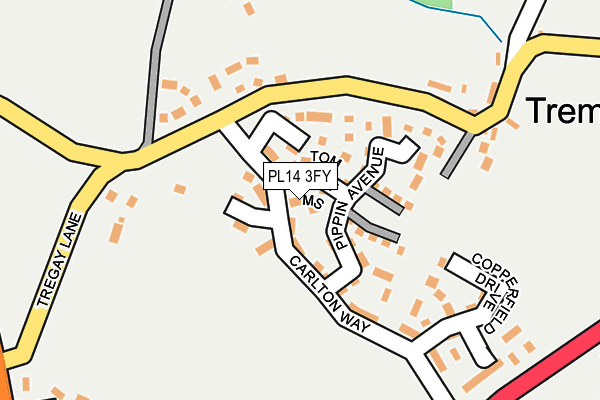 PL14 3FY map - OS OpenMap – Local (Ordnance Survey)