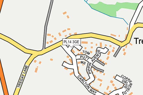 PL14 3GE map - OS OpenMap – Local (Ordnance Survey)