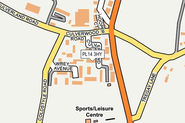 PL14 3HY map - OS OpenMap – Local (Ordnance Survey)