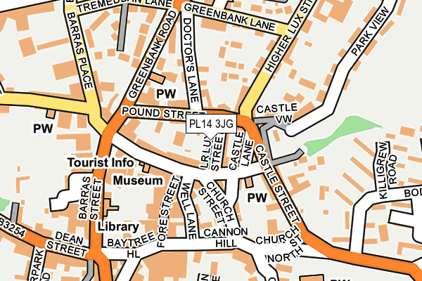PL14 3JG map - OS OpenMap – Local (Ordnance Survey)