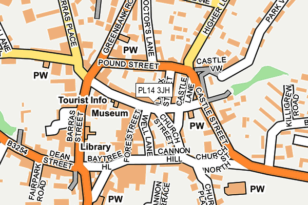 PL14 3JH map - OS OpenMap – Local (Ordnance Survey)