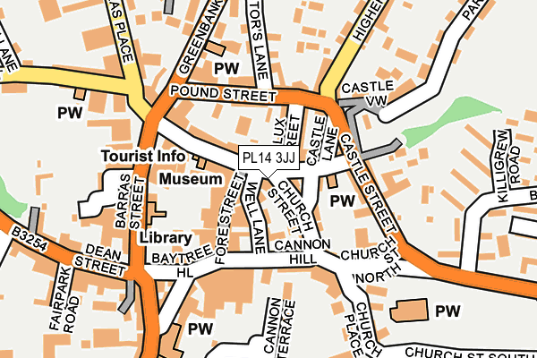Map of LISKEARD LEISURE LIMITED at local scale
